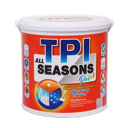 สีน้ำทาภายนอก ชนิดกึ่งเงา TPI ALL SEASON สีขาวงาช้าง 1 แกลลอน_0