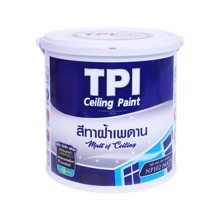สีน้ำทาฝ้า ชนิดด้าน TPI NP102 สีขาว 1 แกลลอน_0