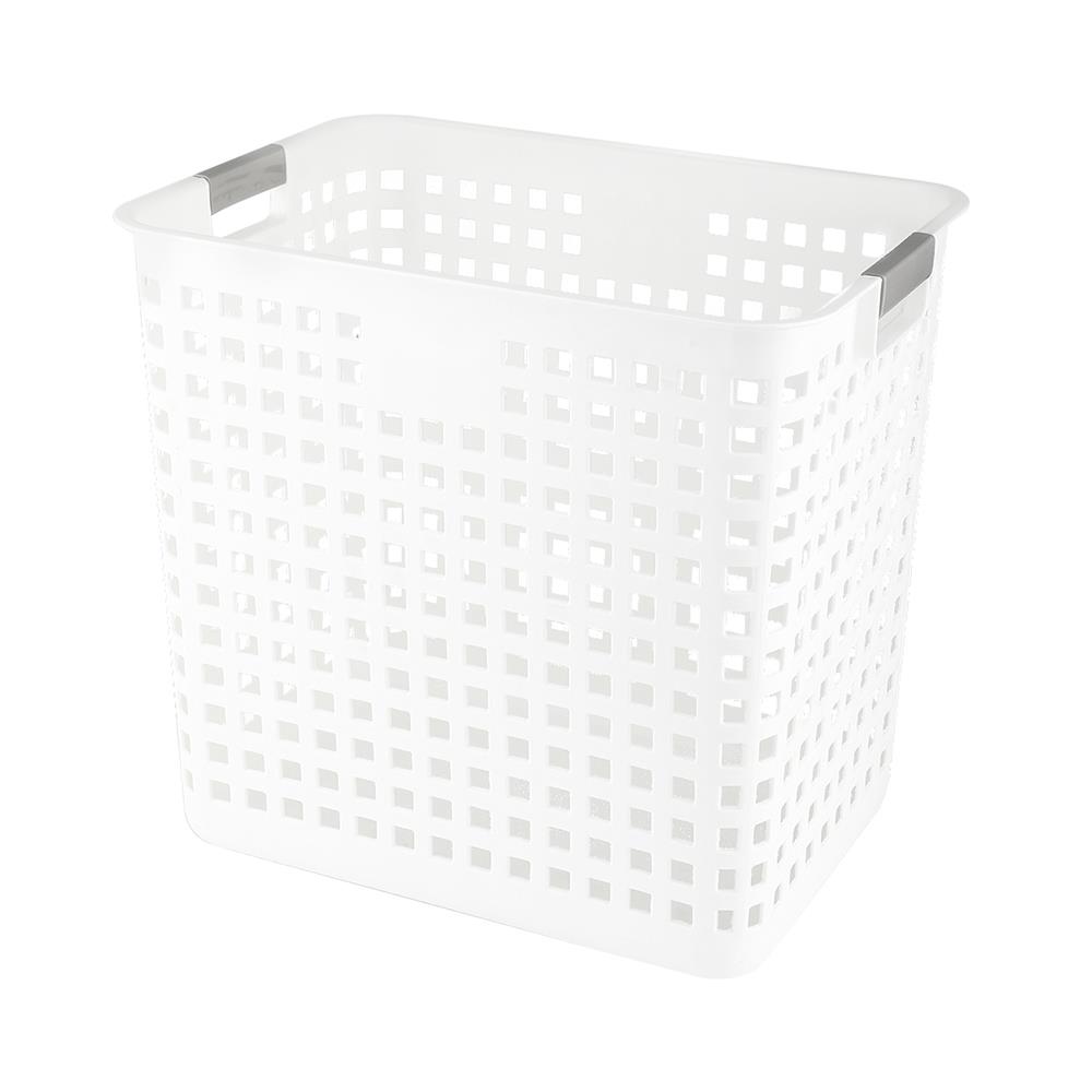 ตะกร้าผ้าเหลี่ยมสูง HH-1060 ขาว PLIM_1