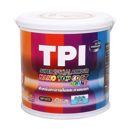 สีน้ำทาภายนอกและภายใน ชนิดกึ่งเงา TPI NANO SUPER SPECIAL ARMOUR BASE A สีขาว 1 แกลลอน_0