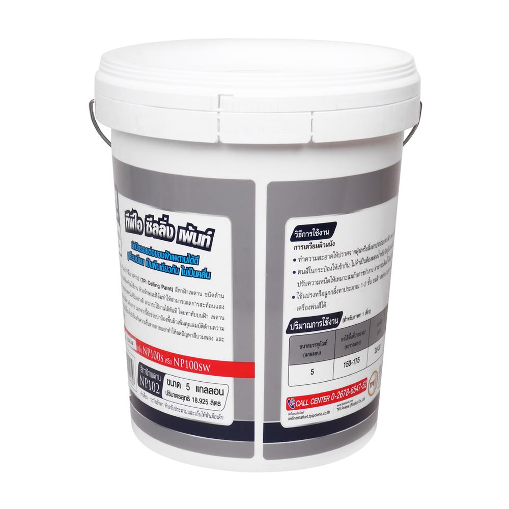 สีน้ำทาฝ้า ชนิดด้าน TPI NP102 สีขาว 5 แกลลอน