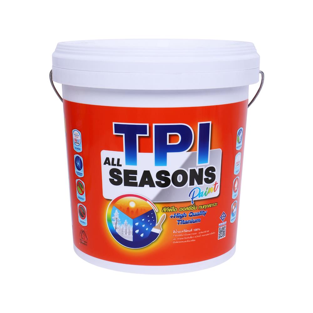 สีน้ำทาภายนอก ชนิดกึ่งเงา TPI ALL SEASON สีขาวไลท์ 2.5 แกลลอน