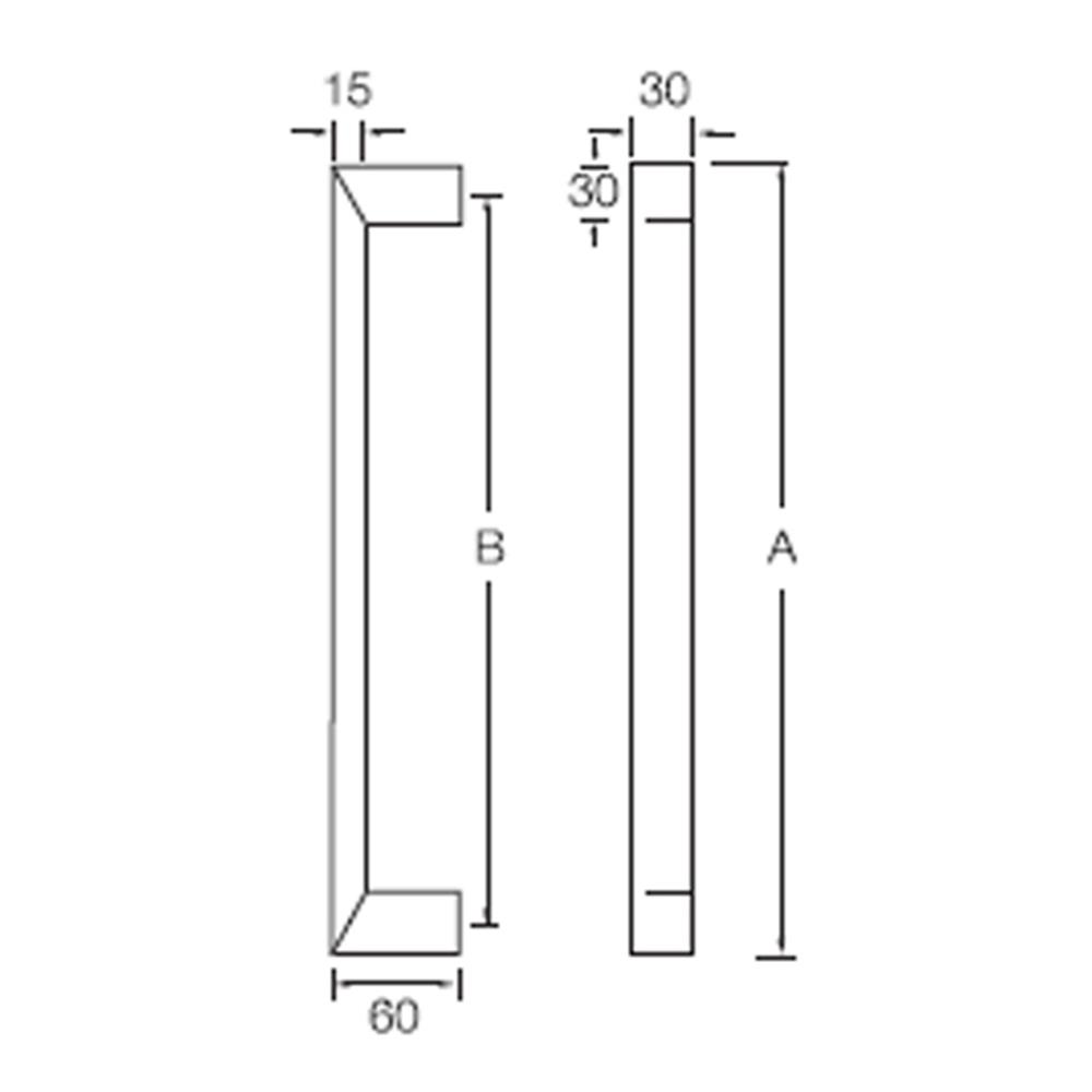 มือจับดึงประตู HAFELE 499.68.012 12 นิ้ว สีสเตนเลส