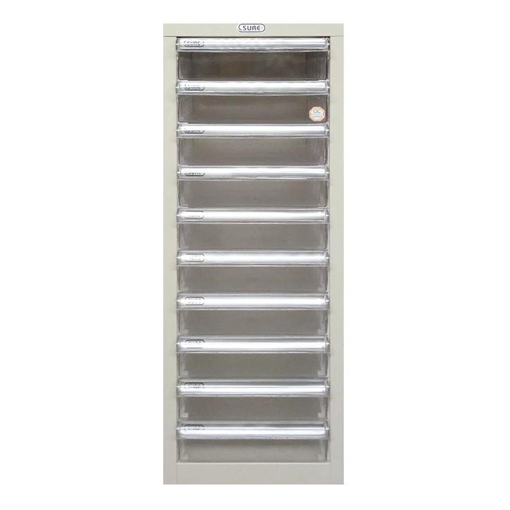ตู้ลิ้นชักเหล็ก 10 ลิ้นชัก SURE SD-202 สีครีม