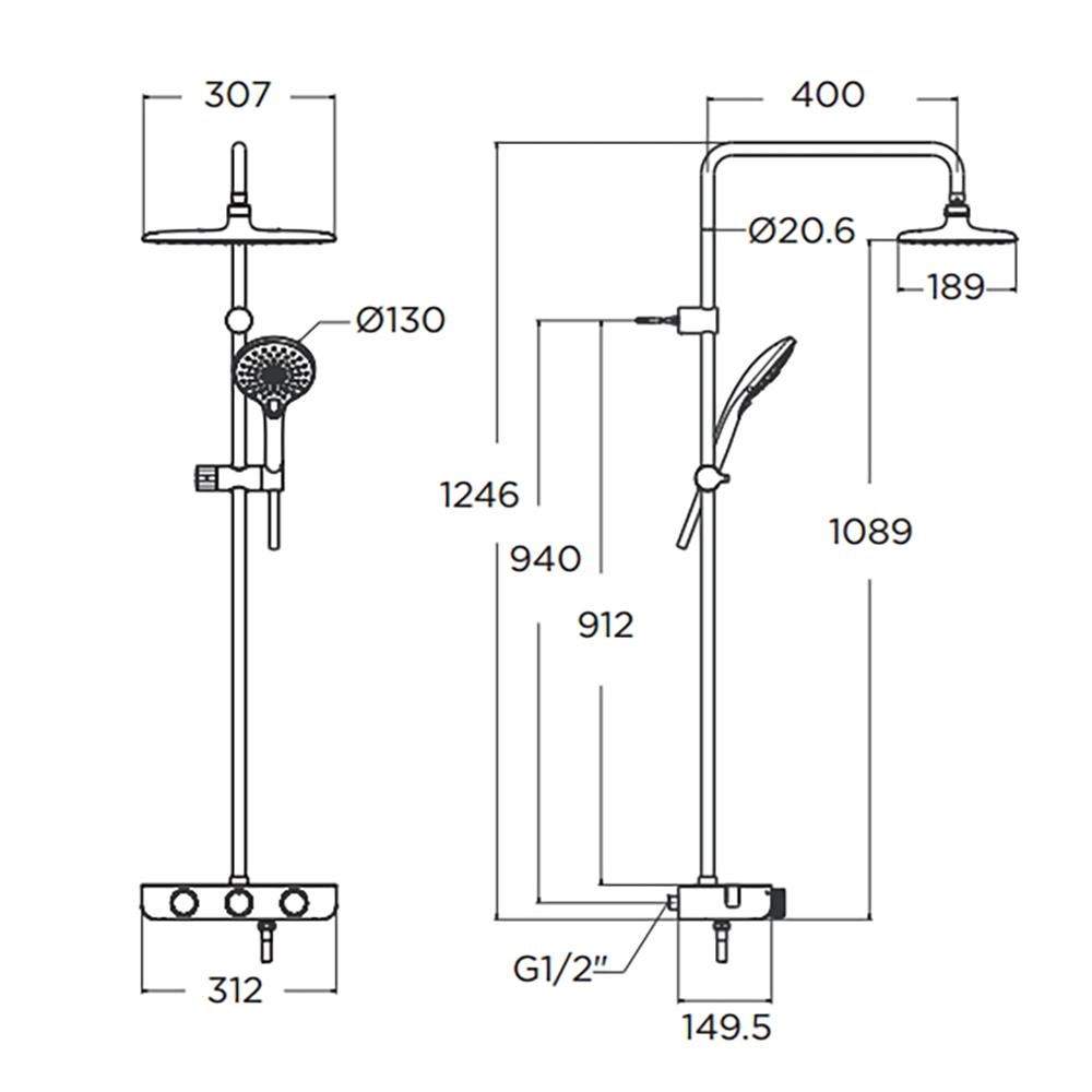 ฝักบัว RAIN SHOWER AMERICAN STANDARD A-6110-978-908AT