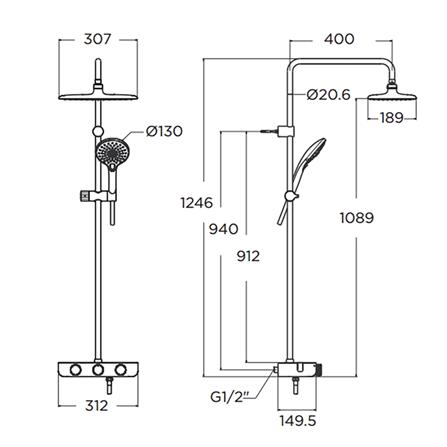 ฝักบัว RAIN SHOWER AMERICAN STANDARD A-6110-978-908AT_1