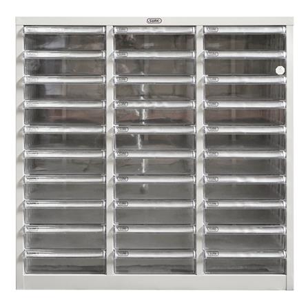 ตู้ลิ้นชักเหล็ก 30 ลิ้นชัก SURE SD-302 สีครีม_1