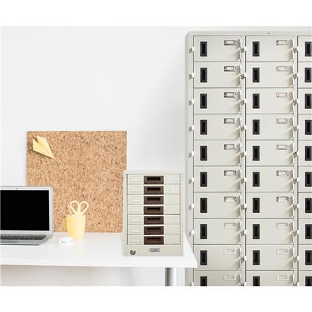 ตู้เหล็กสูงบานเปิดทึบ SURE LK-090 สีครีม_3