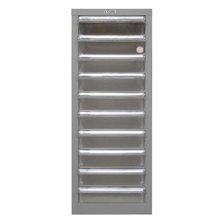 ตู้ลิ้นชักเหล็ก 10 ลิ้นชัก SURE SD-202 สีเทา_1