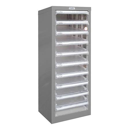 ตู้ลิ้นชักเหล็ก 10 ลิ้นชัก SURE SD-202 สีเทา_2