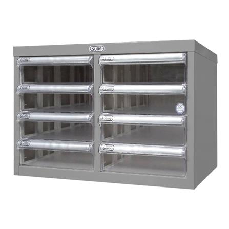 ตู้ลิ้นชักเหล็ก 8 ลิ้นชัก SURE SD-102 สีเทา_0