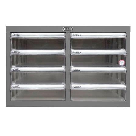 ตู้ลิ้นชักเหล็ก 8 ลิ้นชัก SURE SD-102 สีเทา_1