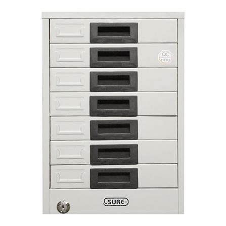 ตู้ลิ้นชักเหล็ก 7 ลิ้นชัก SURE FA-407 สีครีม_1