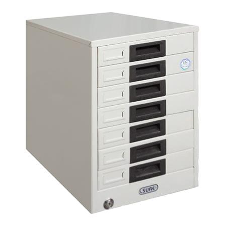 ตู้ลิ้นชักเหล็ก 7 ลิ้นชัก SURE FA-407 สีครีม_2