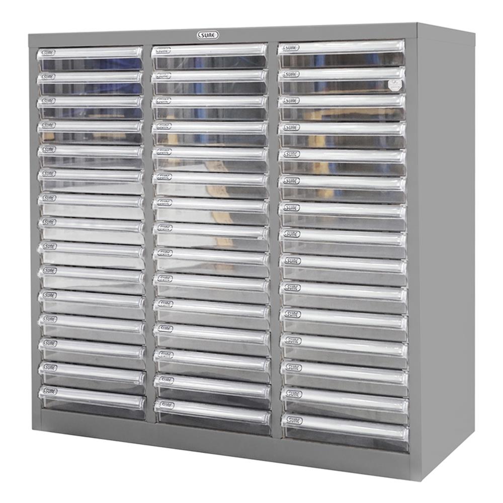 ตู้ลิ้นชักเหล็ก 45 ลิ้นชัก SURE SD-301 สีเทา
