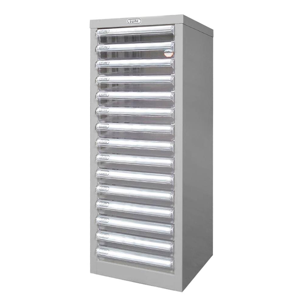 ตู้ลิ้นชักเหล็ก 15 ลิ้นชัก SURE SD-201 สีเทา