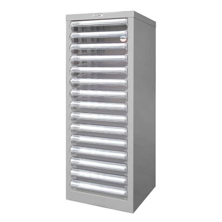 ตู้ลิ้นชักเหล็ก 15 ลิ้นชัก SURE SD-201 สีเทา