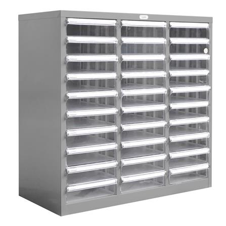 ตู้ลิ้นชักเหล็ก 30 ลิ้นชัก SURE SD-302 สีเทา_2