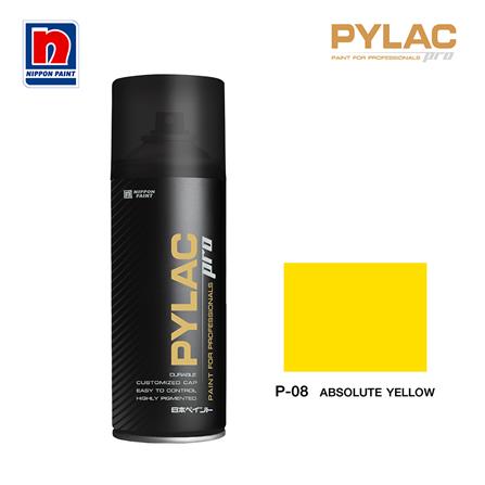สีสเปรย์ NIPPON PAINT PYLAC PRO P-08 ABSOLUTE YELLOW_0