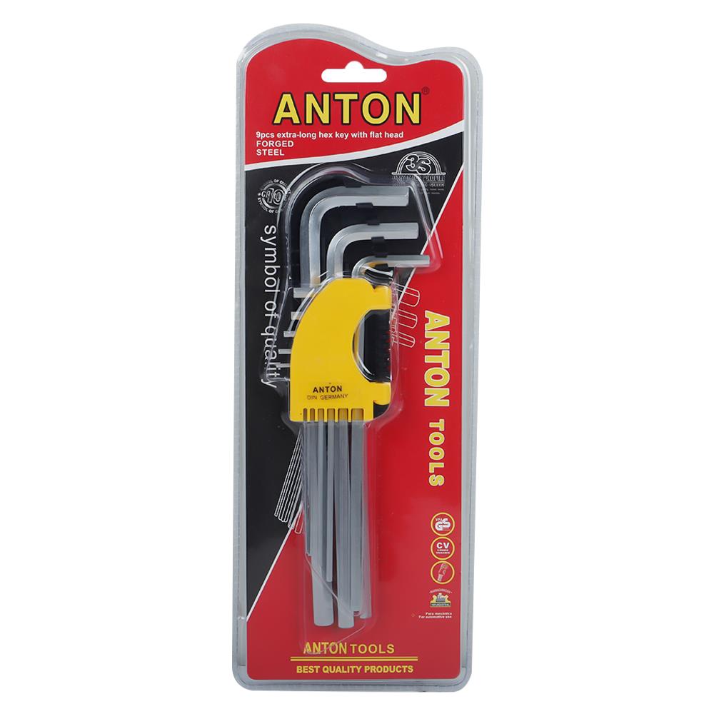 ประแจหกเหลี่ยม ANTON ชุด 9 ชิ้น