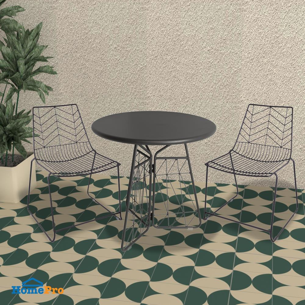 ชุดสนามเหล็ก 2 ที่นั่ง SPRING ARTOIS สีดำ