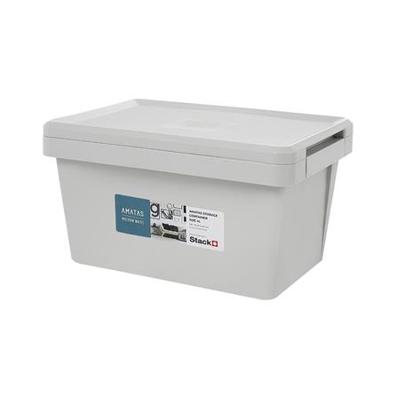 กล่องเก็บของ ฝาล็อค STACKO AMATAS 4 ลิตร 19x27.5x15.1 ซม. สีเทา