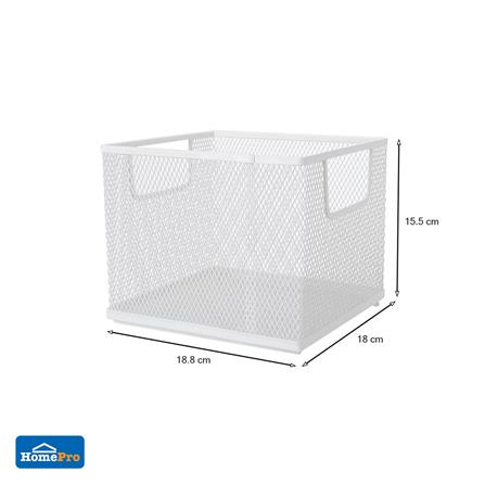ตะกร้าใส่ของ Mesh ซ้อนได้ 18.8x18x15.5ซม. KECH_4