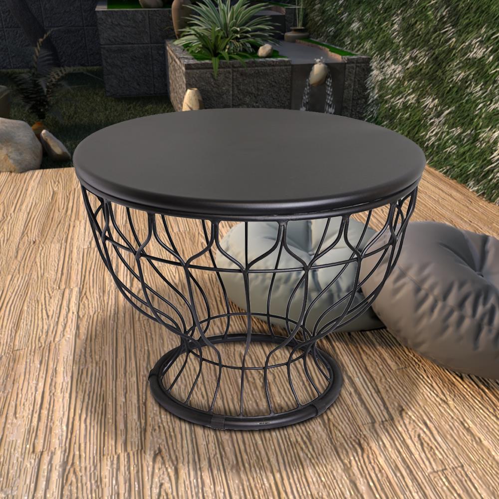 โต๊ะกลางเหล็ก SPRING FRAME 60 ซม. สีดำ