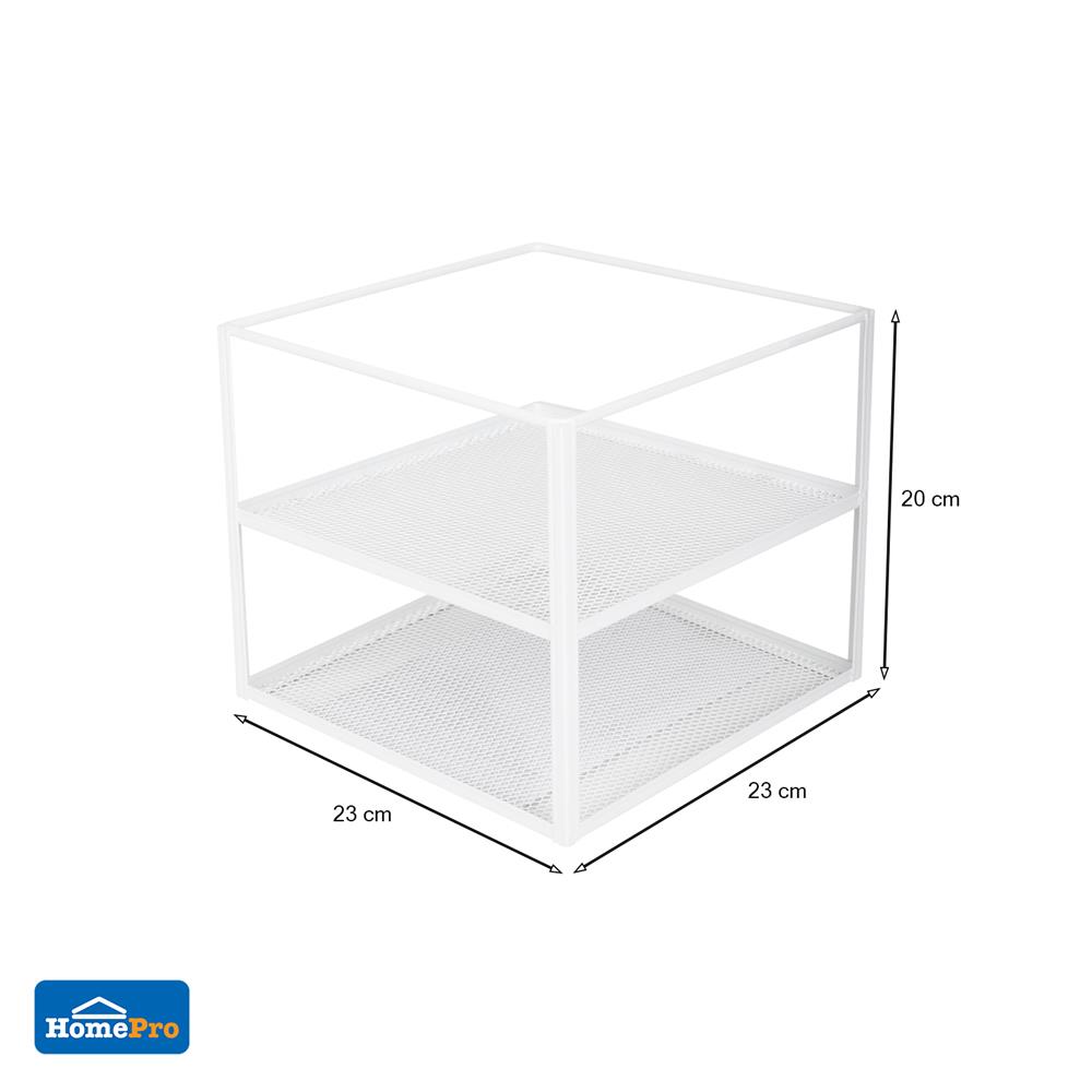 ชั้นเข้ามุมจัดเก็บในครัว 3 ชั้น KECH สีขาว