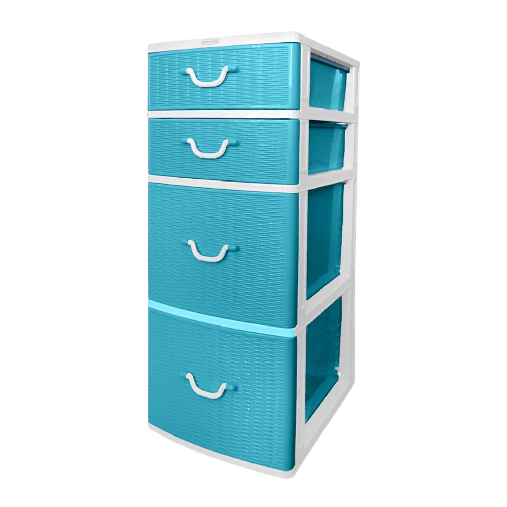 ตู้ลิ้นชัก4ชั้น MIRACLE 42x49x110CM ฟ้า