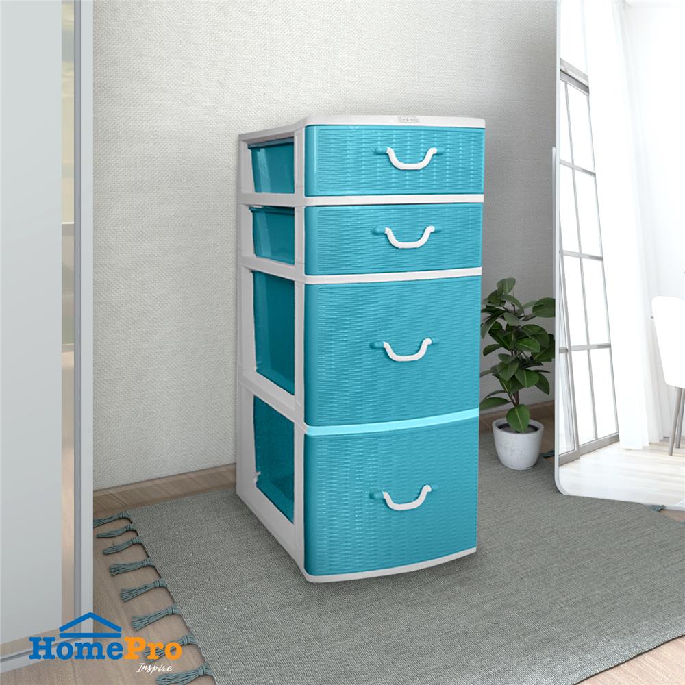 ตู้ลิ้นชัก4ชั้น MIRACLE 42x49x110CM ฟ้า