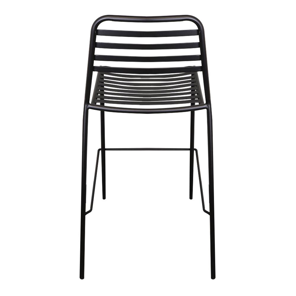 เก้าอี้บาร์สนามเหล็ก SPRING STELLA สีดำ