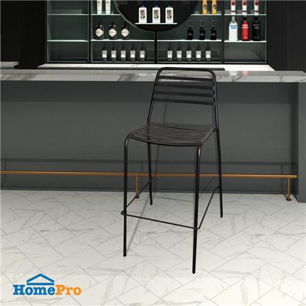 เก้าอี้บาร์สนามเหล็ก SPRING STELLA สีดำ_5