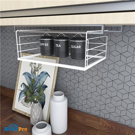 ตะกร้าเสริมชั้นจัดเก็บในครัว เล็ก KECH สีขาว_5