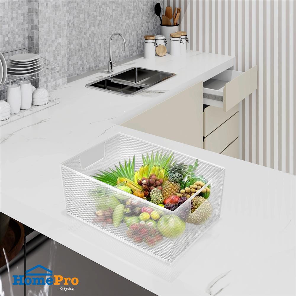 ตะกร้าใส่ของ Mesh ซ้อนได้ 23x33x15.5ซม. KECH