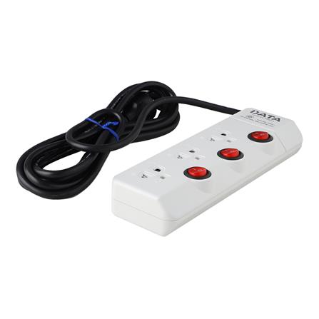 รางปลั๊กไฟ 3 ช่อง 3 สวิตช์ DATA HM3359 3 ม._2