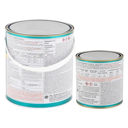 สีงานอุตสาหกรรม TOA FLOORGUARD 100 PART A+B 1021 สีเหลือง 1 แกลลอน_1