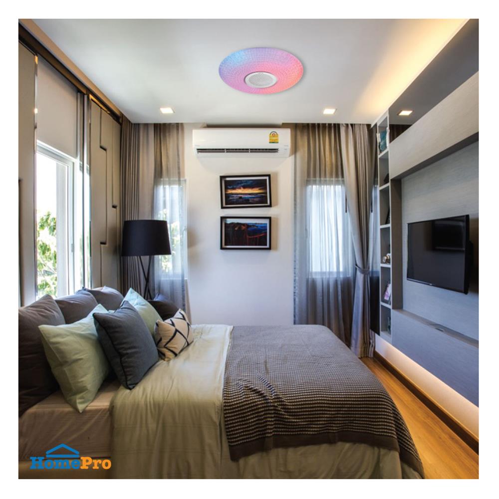 ไฟเพดาน LED LAMPTAN SPEAKER PRISM 20 นิ้ว 36 วัตต์ DAYLIGHT/COOL WHITE/WARM WHITE สีขาว