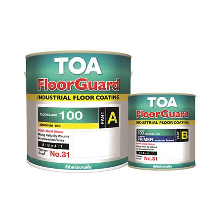 สีทาทับหน้าอีพ็อกซี่ TOA FLOORGUARD A+B 1013 สีขาว 1 แกลลอน_0