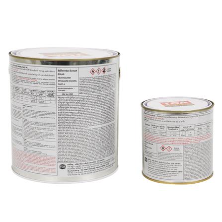 สีทาทับหน้าอีพ็อกซี่ TOA HEAVY GUARD EPOGUARD ENAMEL PART A+B BASE D สีขาว 1 แกลลอน_1