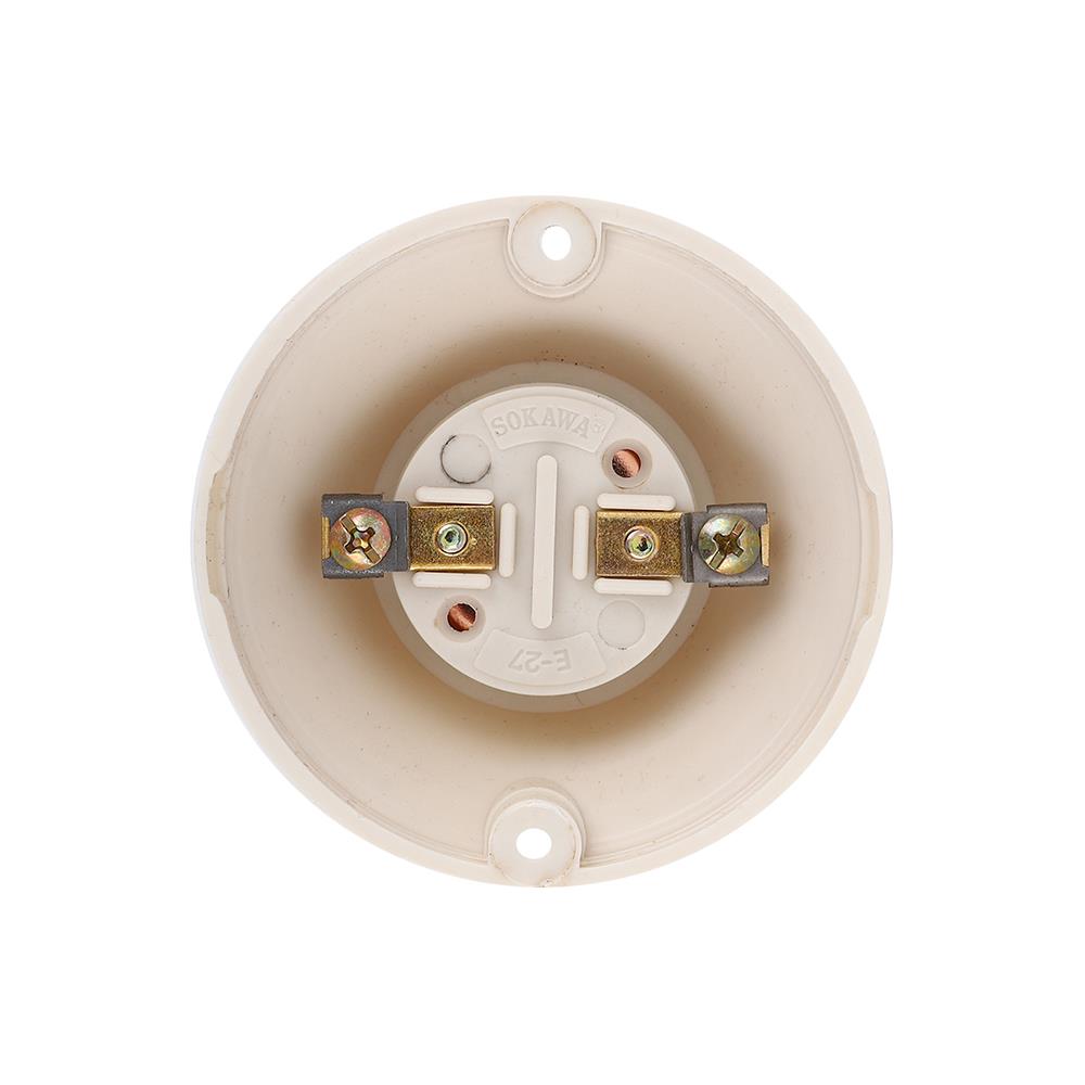 ขั้วหลอดแป้นเกลียว SOKAWA E27 ขาว