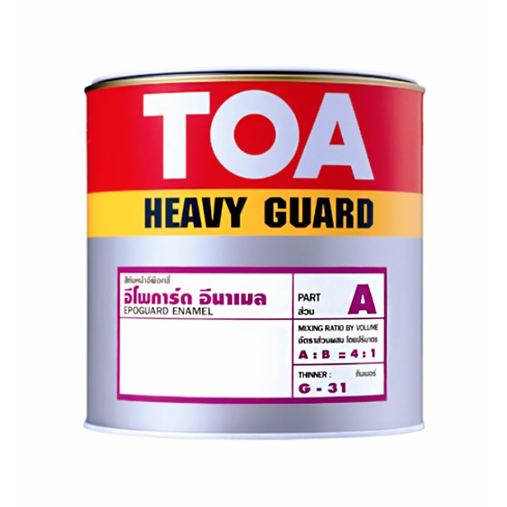สีงานอุตสาหกรรม TOA HEAVY GUARD EPOGUARD PART A+B 6016 สีเขียว 1 แกลลอน