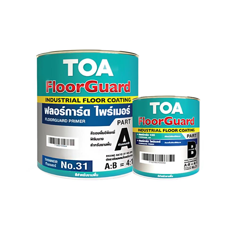 สีงานอุตสาหกรรม TOA FLOORGUARD A+B สีส้ม 1 แกลลอน