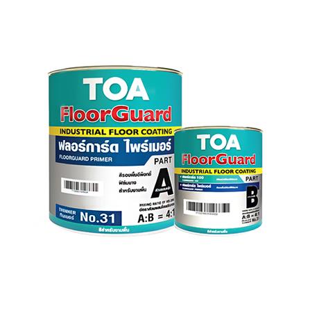 สีงานอุตสาหกรรม TOA FLOORGUARD A+B สีส้ม 1 แกลลอน_0