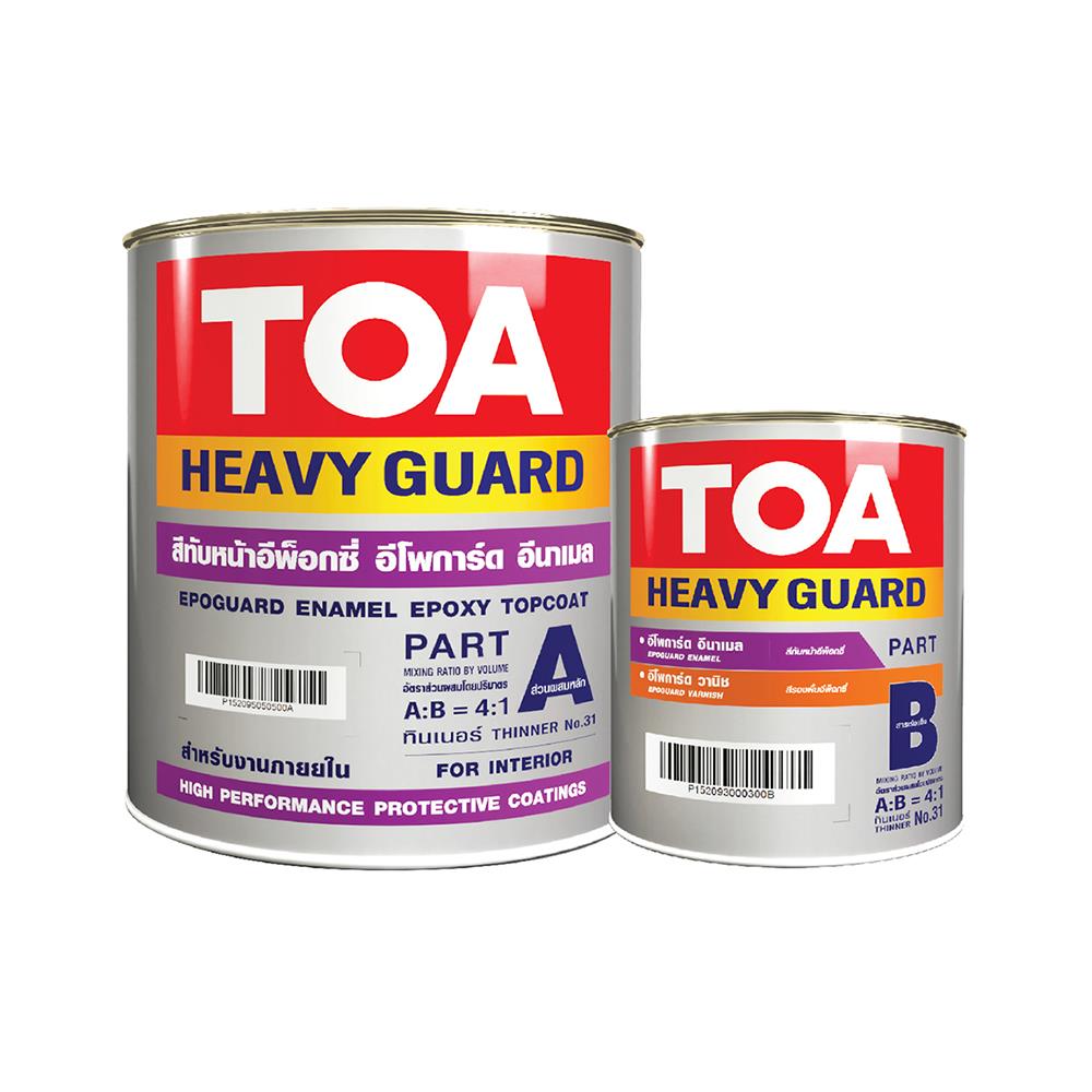 สีงานอุตสาหกรรม TOA EPOGUARD A+B #1013 สีขาว 1 แกลลอน