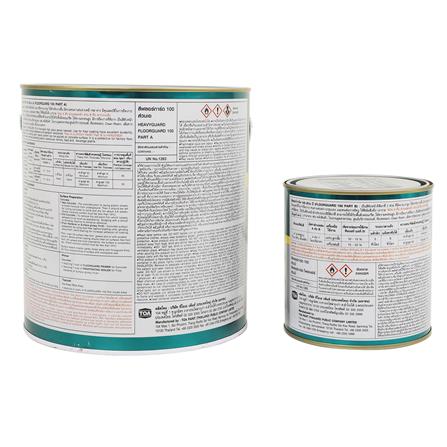 สีทาทับหน้าอีพ็อกซี่ TOA FLOORGUARD 100 PART A+B BASE C สีขาว 1 แกลลอน_1