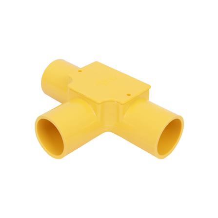 ข้อต่อ 3 ทาง ฝาเปิด PVC ตราช้างNPI 1 นิ้ว สีเหลือง_0