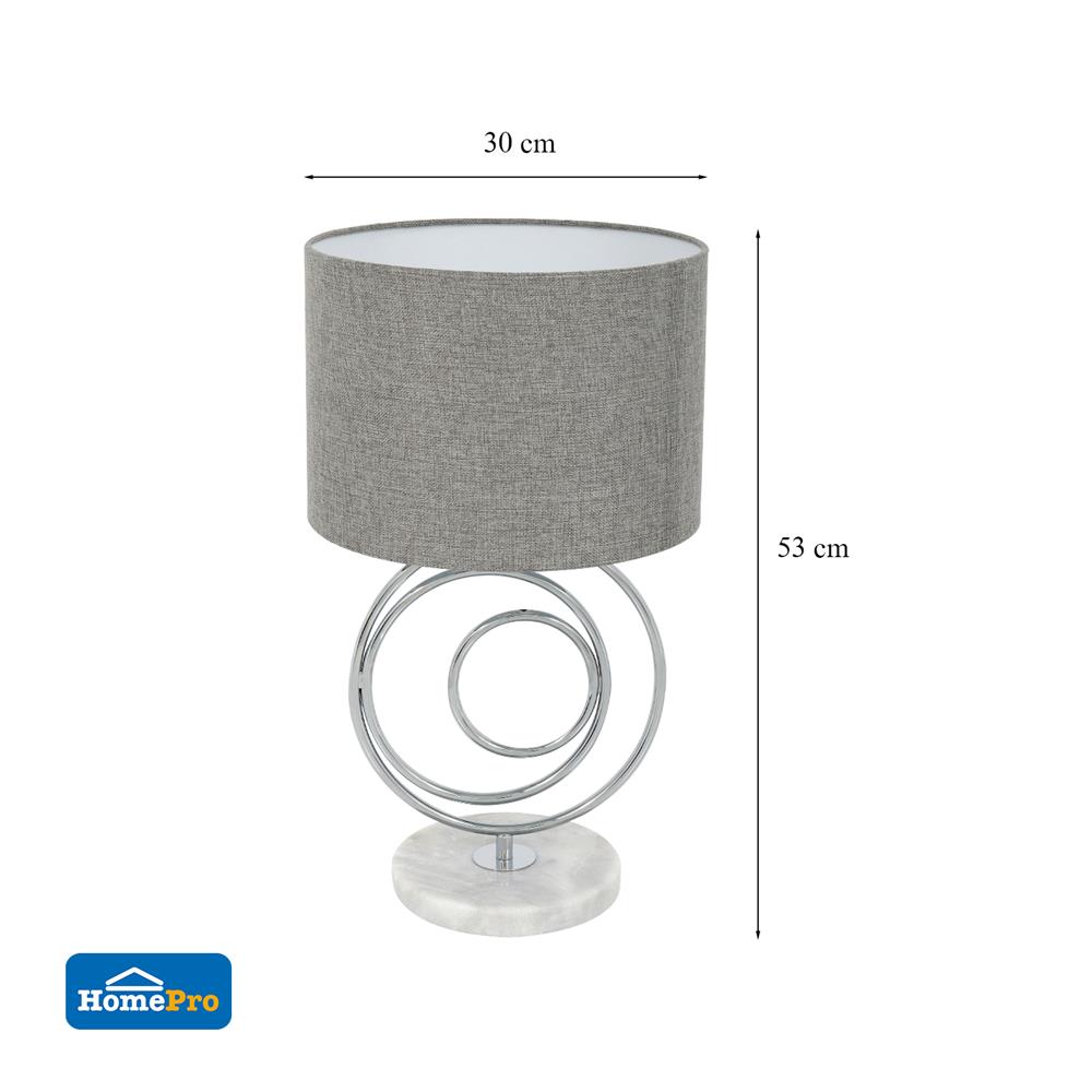 ไฟตั้งโต๊ะ CARINI CLASSIC MT1541 สีเทา/โครเมี่ยม