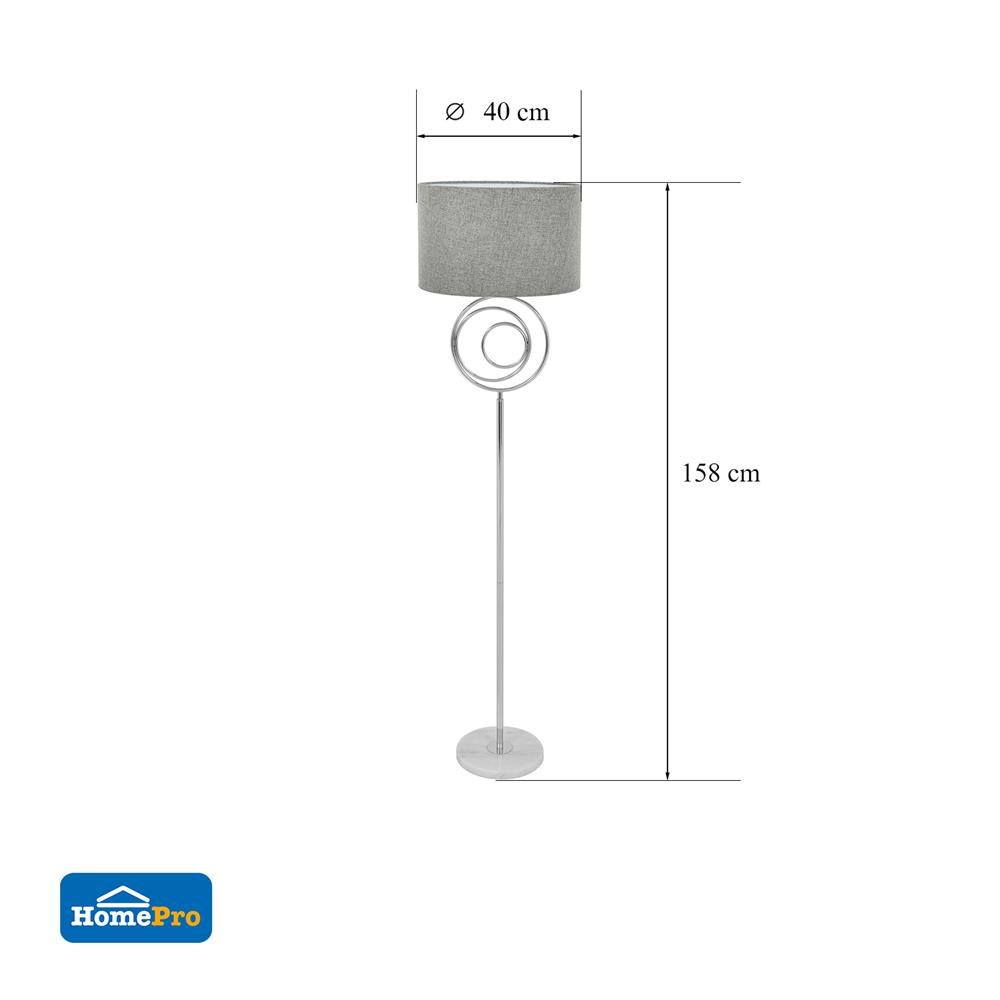 ไฟตั้งพื้น CARINI CLASSIC ML1541 สีเทา/โครเมี่ยม