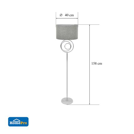 ไฟตั้งพื้น CARINI CLASSIC ML1541 สีเทา/โครเมี่ยม_8